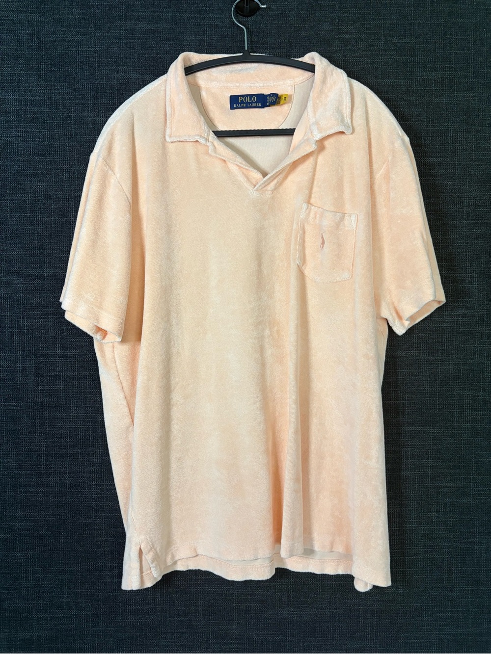 Ralph Lauren Peach Terry Short-Sleeve Polo